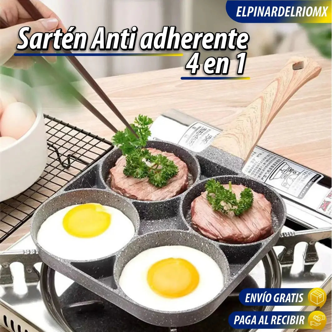 Sartén Antiadherente 4 En 1 + Pelatodo Gratis